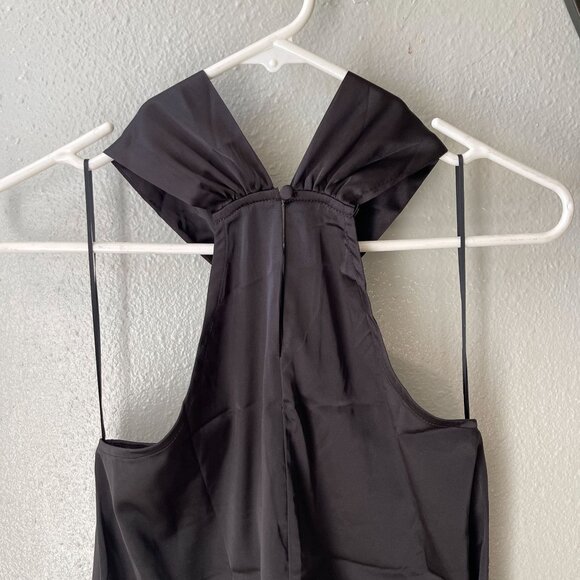 Black Halter Neck Sleeveless Top By J.Nna - Picture 6 of 7